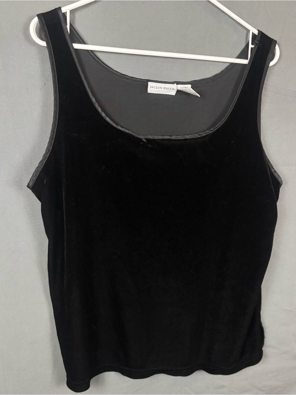 Jaclyn Smith | Women’s Velvet Tank Top | Black | Size XL